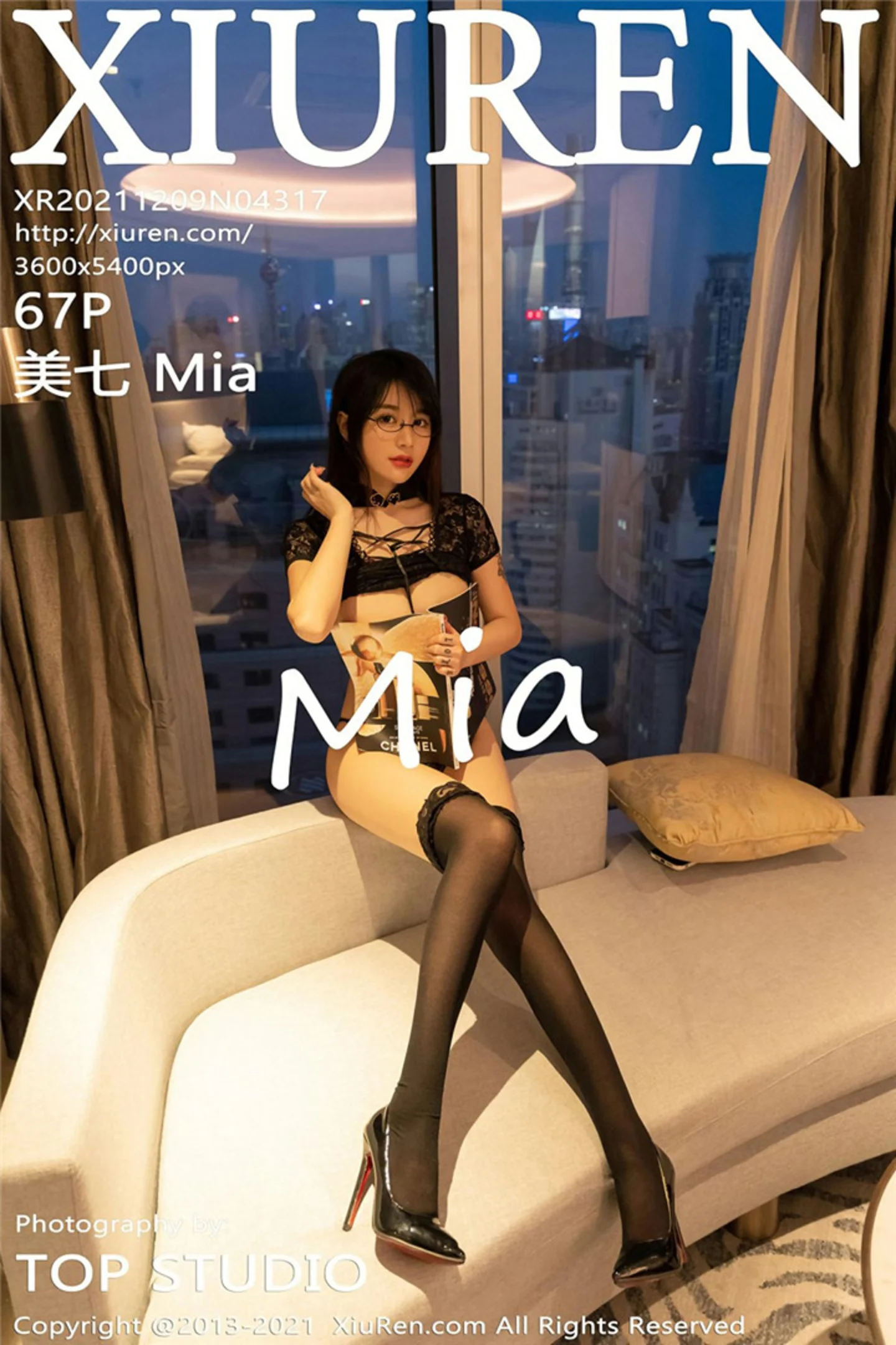 [XiuRen秀人网]No.4317_模特美七Mia青海旅拍黑色蕾丝内衣配丁字裤秀惹火身材诱惑写真67P-秀人网 - XiuRen.Space